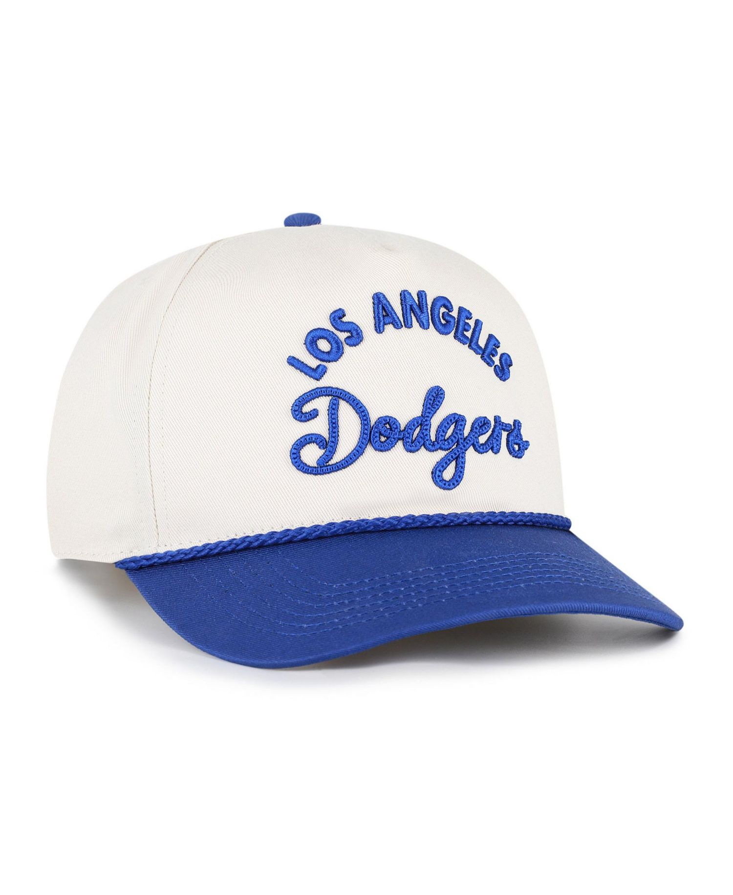Men's Natural/Royal Los Angeles Dodgers Rope Script Hitch Adjustable Hat