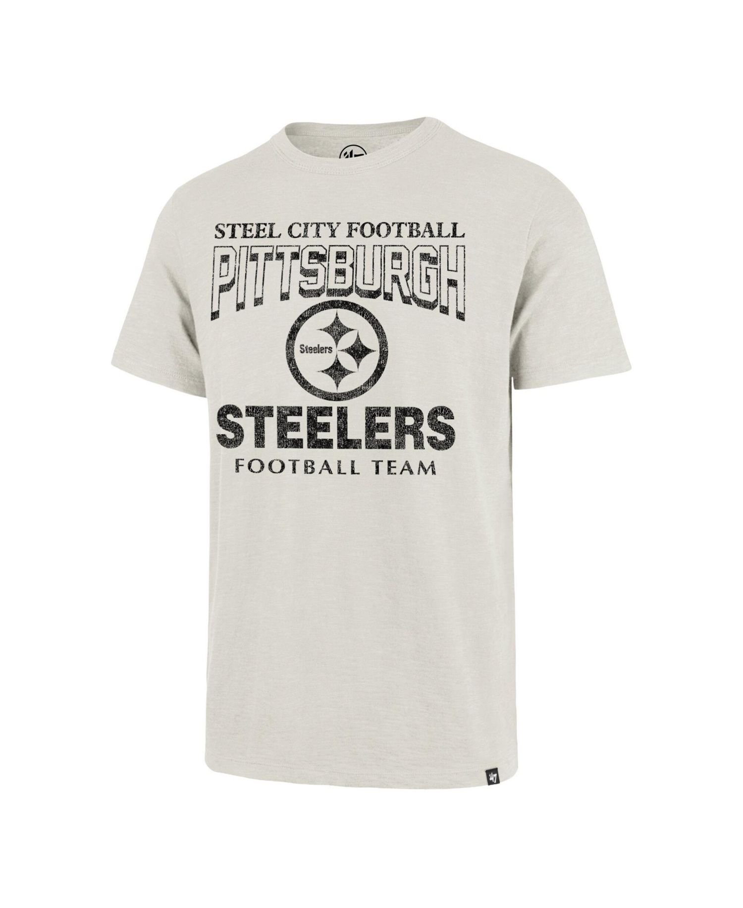 Men's Natural Pittsburgh Steelers Head On Scrum Slub T-Shirt