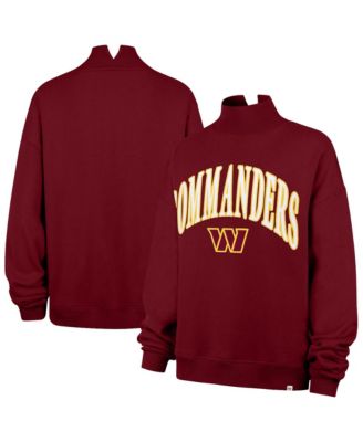 Women's Washington Commanders Vantage Oversized Mock-Neck Cropped Sweatshirt