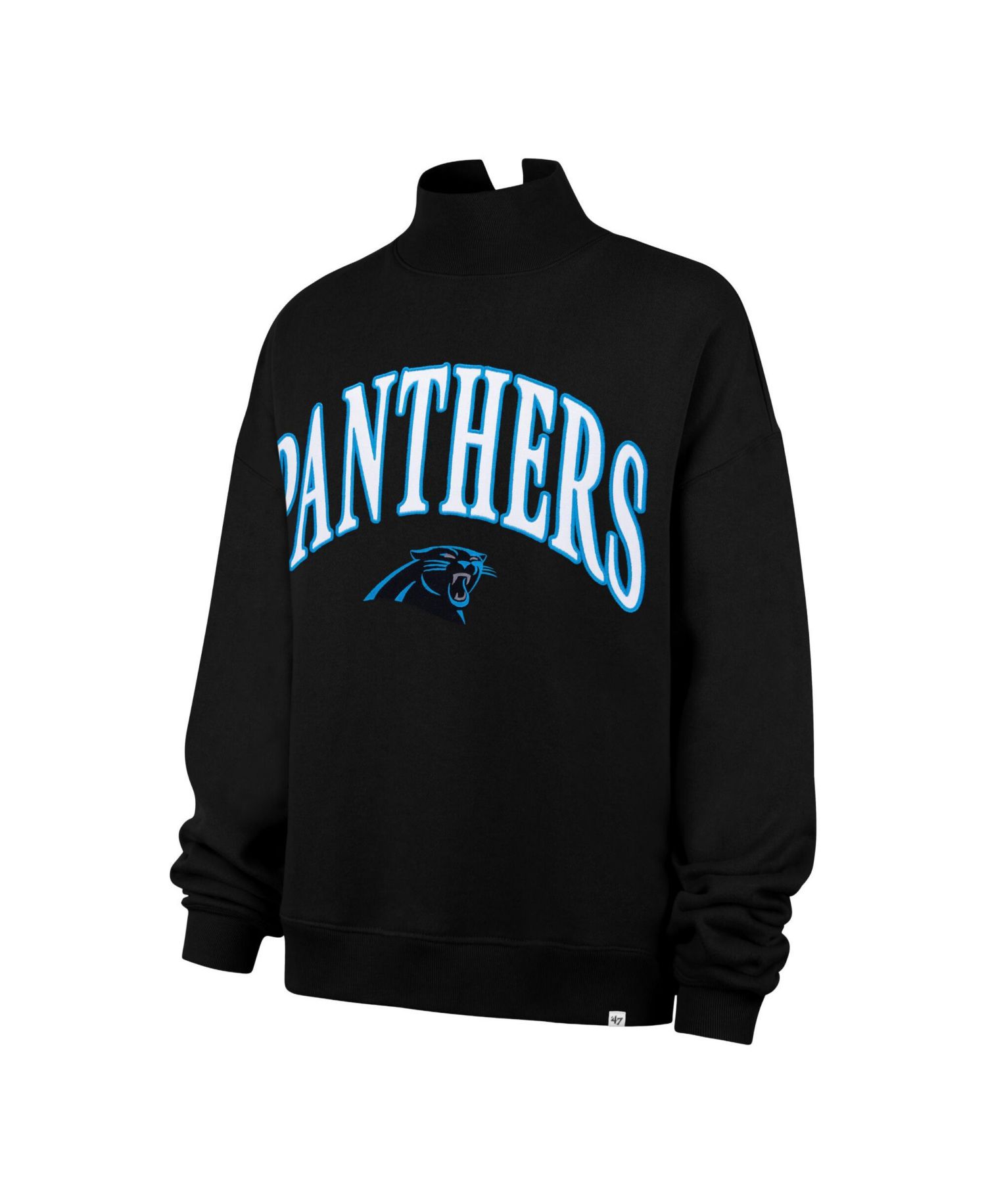 Women's Vantage Carolina Panthers Oversized Mock Neck Sweatshirt
