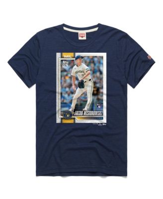Men's Jacob Misiorowski Milwaukee Brewers Topps Baseball Card Tri-Blend T-Shirt