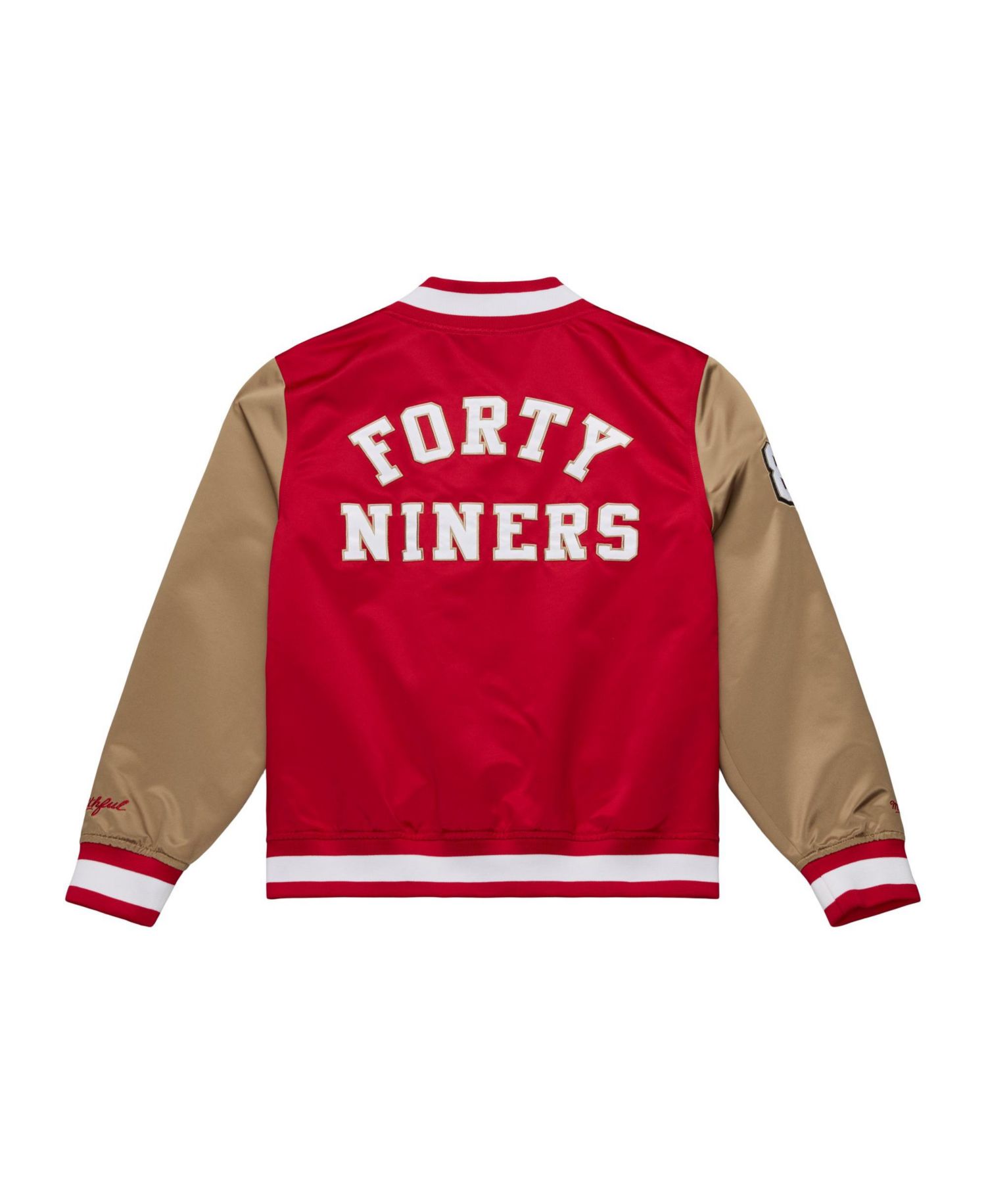 Women's Scarlet/Gold San Francisco 49ers 80th Anniversary Satin Full-Snap Jacket