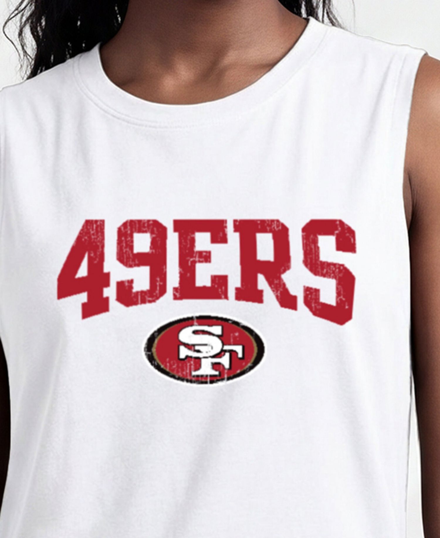 Women's San Francisco 49ers Distressed Sleeveless Muscle Tank