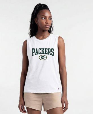 Women's Green Bay Packers Sleeveless Distressed Muscle Tank Top