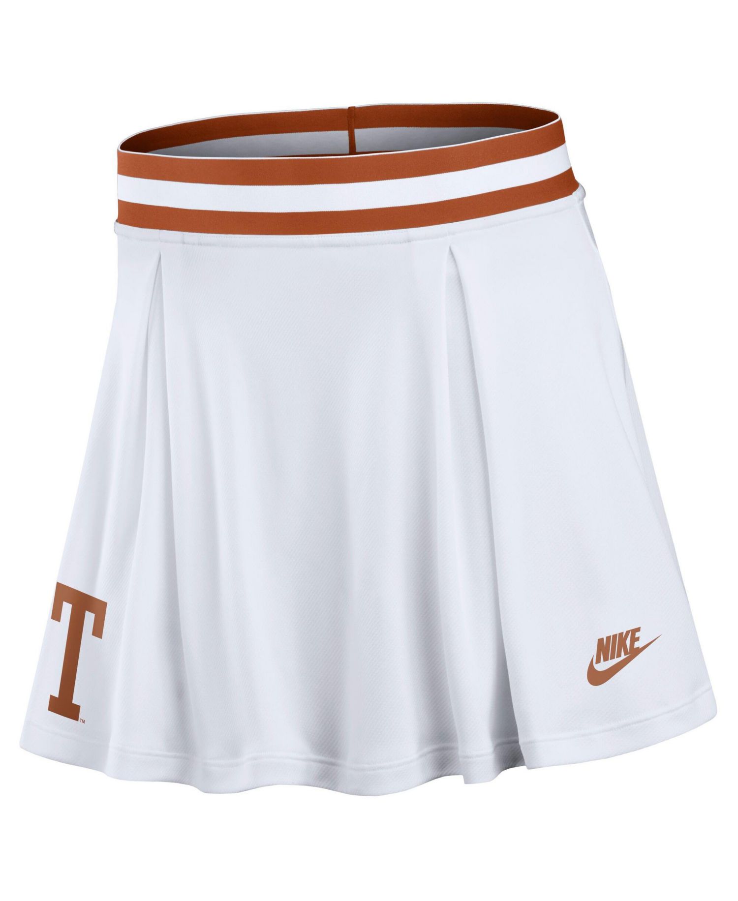 Women's Texas Longhorns Pleated High-Waisted Skort, 4" Inseam