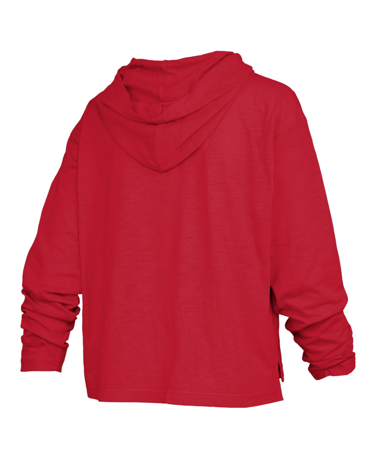 Pressbox Women's Ohio State Buckeyes Castillo Slub Hooded Long-Sleeve T-Shirt