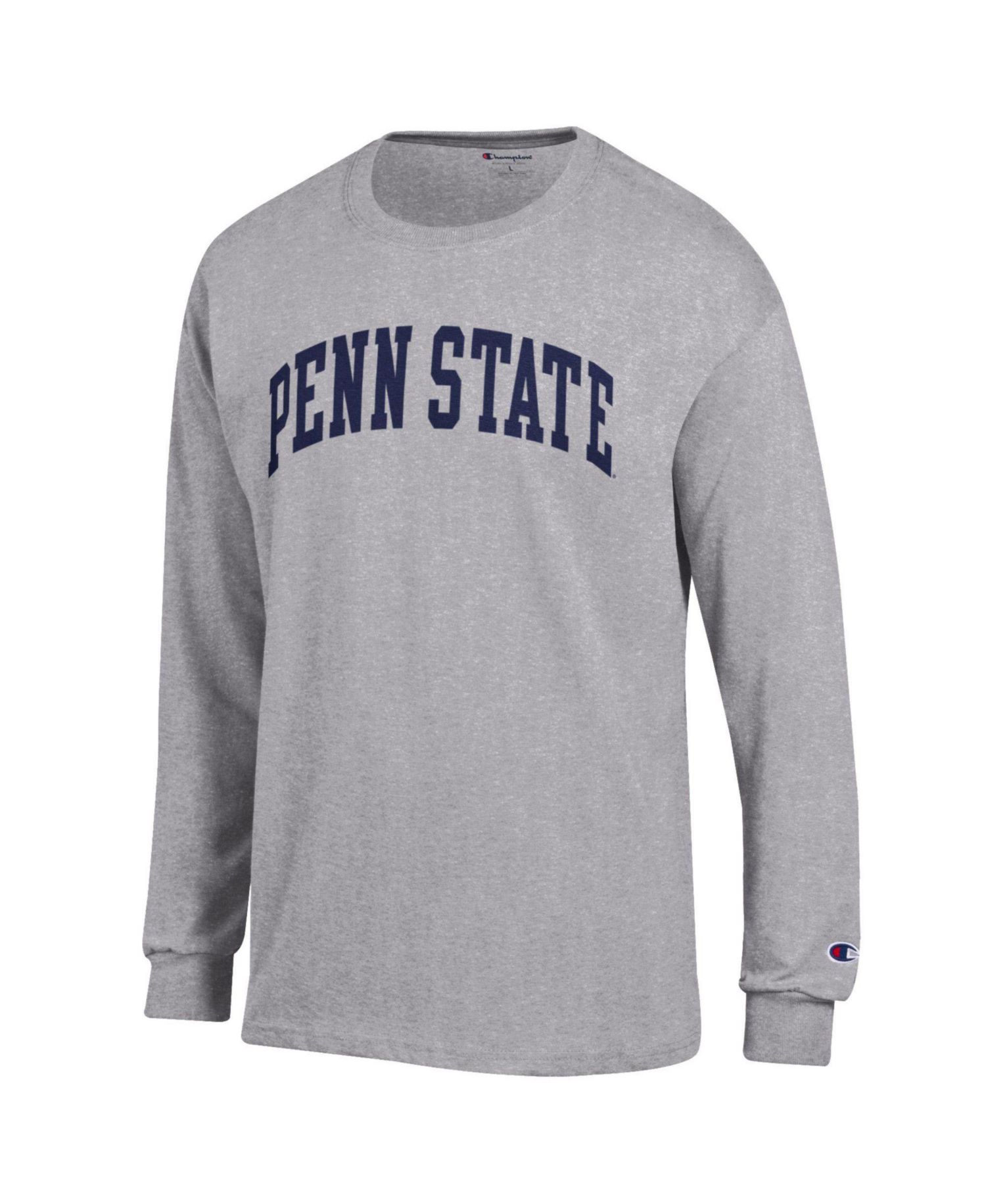 Men's Navy Penn State Nittany Lions Basic Arch Long Sleeve T-Shirt