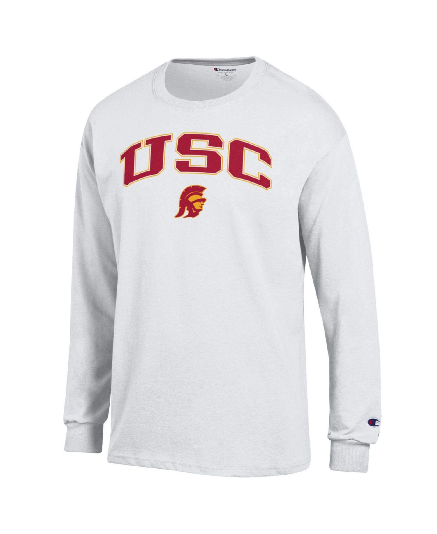 Men's USC Trojans Arch Over Logo Long Sleeve Screen Print T-Shirt