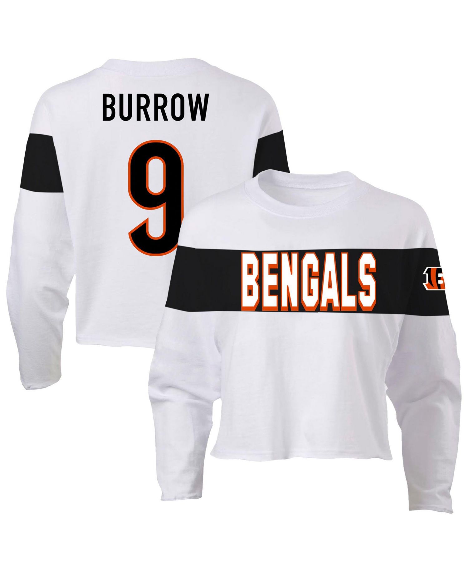 Plus Size Cincinnati Bengals Joe Burrow Long-Sleeve T-Shirt