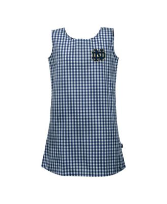 Girls Toddler Navy Notre Dame Fighting Irish Woven Gingham Dress