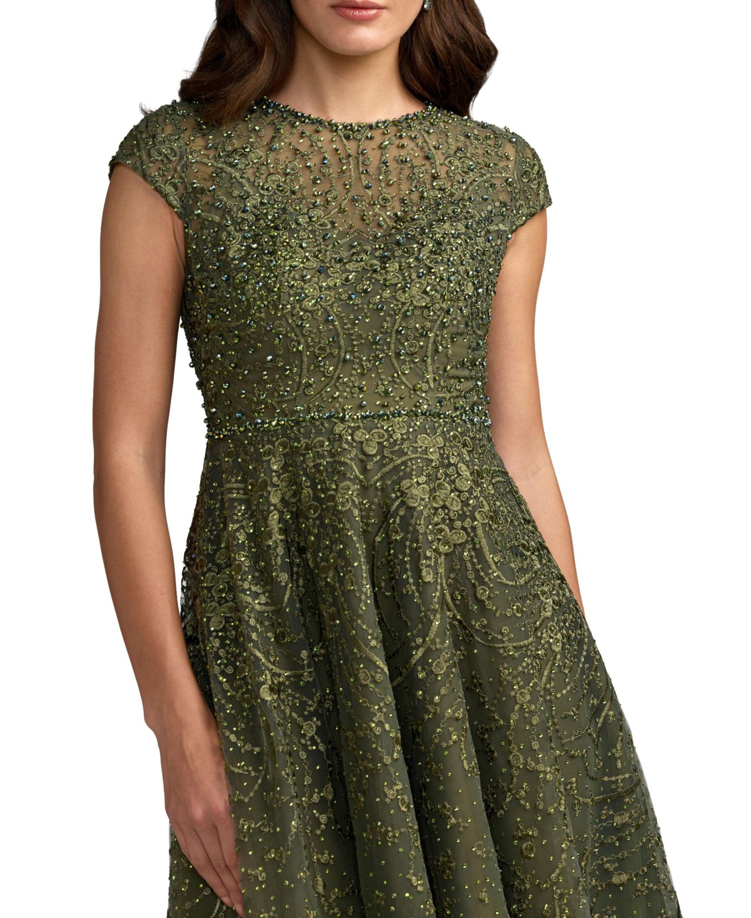 Women's Embellished A-Line Midi Dress
