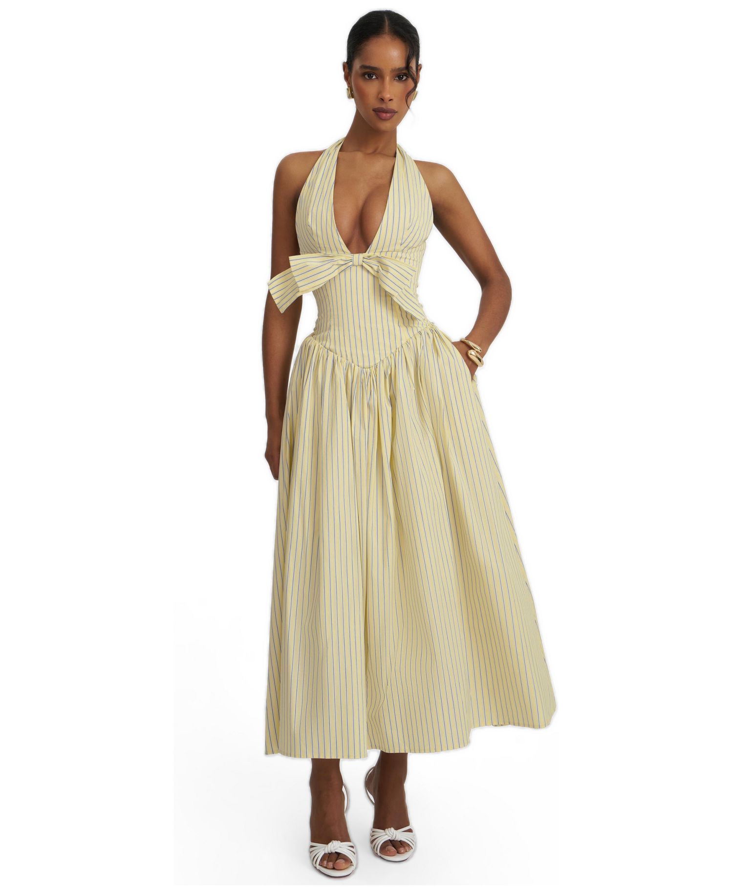 Women's Talise Plunging-Halter Maxi Dress