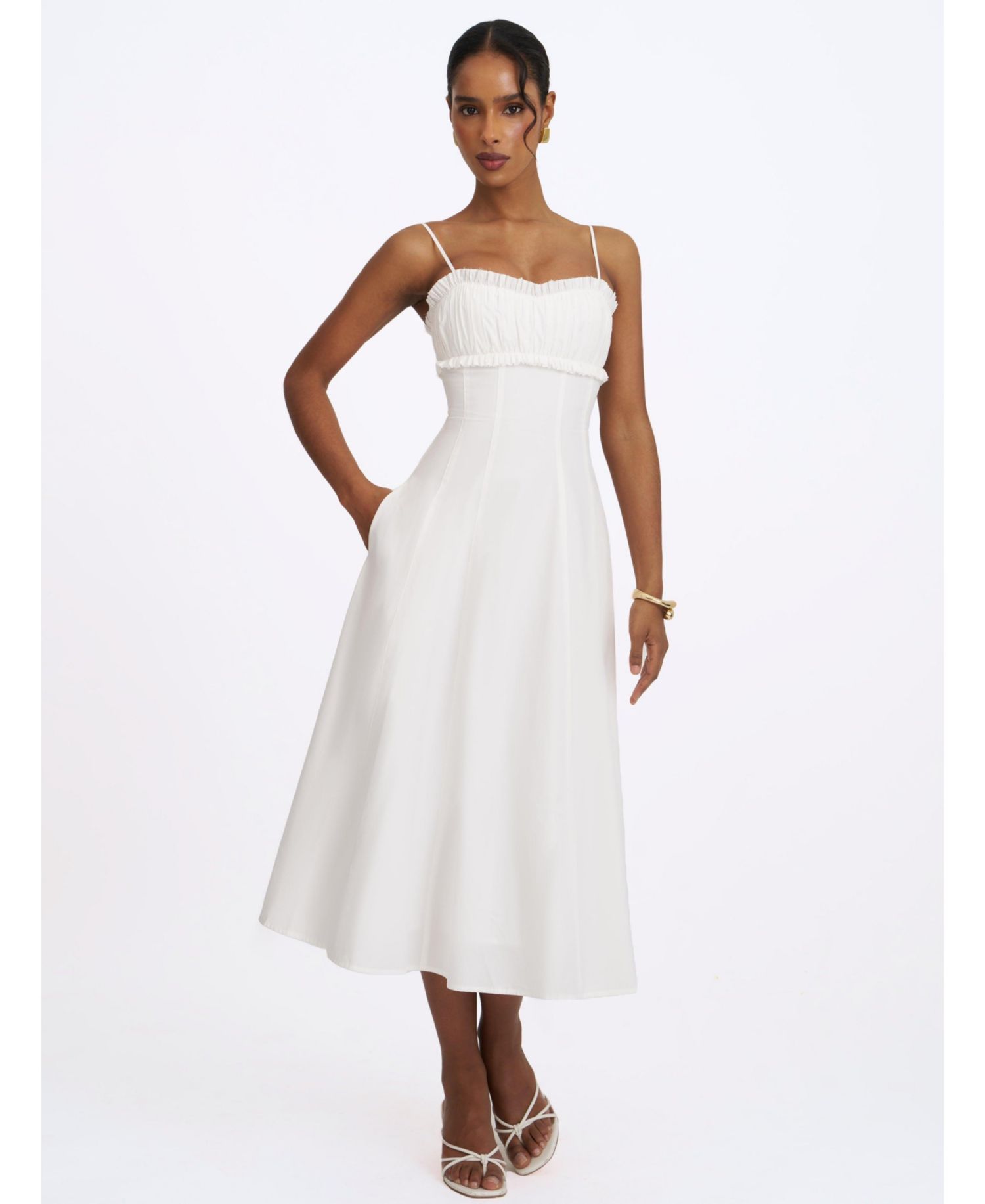 Women's Vicenta A-Line Ruched Midi Dress