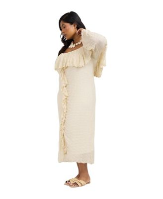 Women's Ruffle Bardot Dress