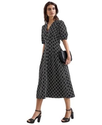 Women's Yasmine V-Neck Short-Sleeve Midi Dress