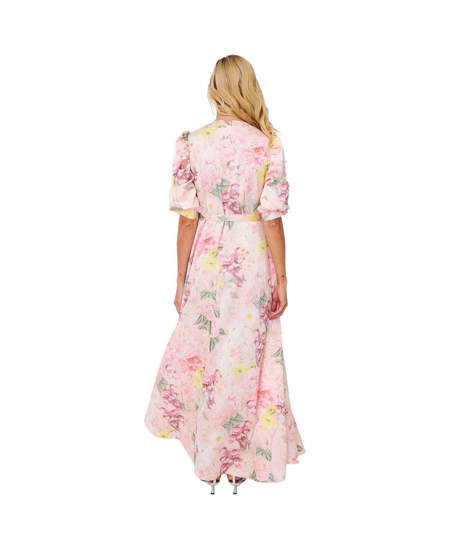 Women's Kayla Floral-Print Short-Sleeve Wedding Guest Maxi Dress