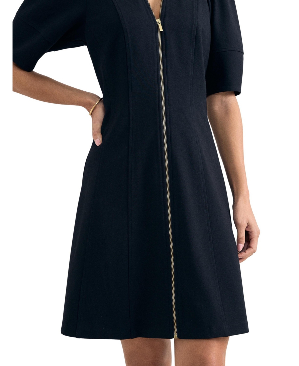 Phase Eight Women's Alima Ponte Zip A-Line Dress