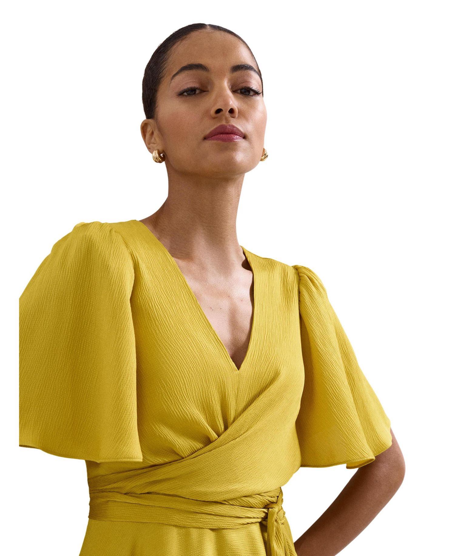 Women's Abbie Short-Sleeve Wrap Midi Dress