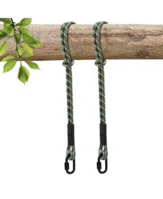 Heavy Duty Tree Swing Hanging Kit Polyester Rope Carabiner For Outdoor Play
