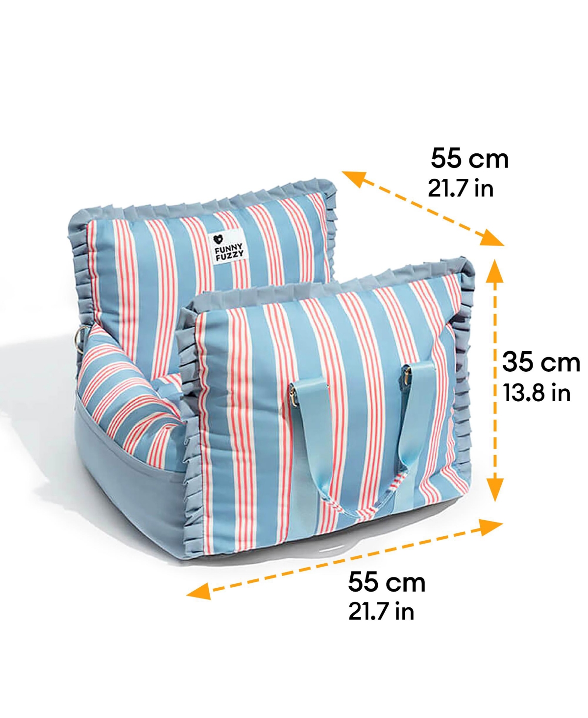 FunnyFuzzy First Class Waterproof Dog Car Single-Seat Bed