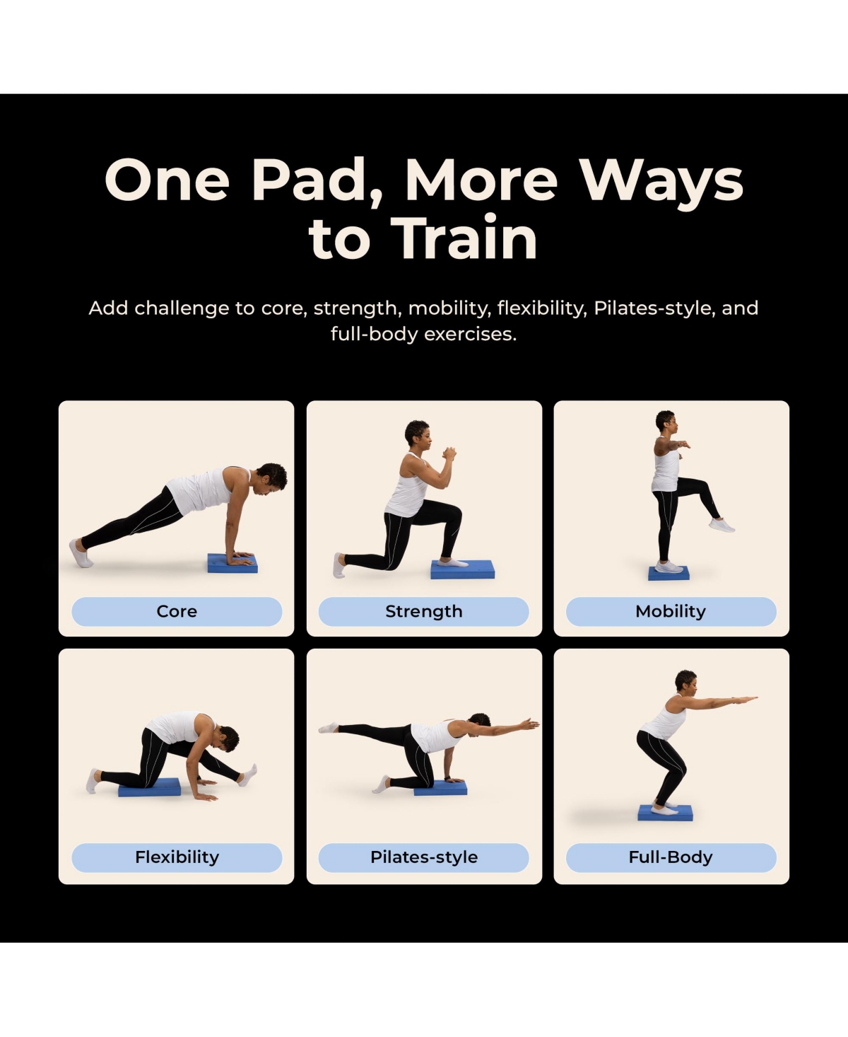 Sunny Health & Fitness Foam Balance Pad, for Training, Physical Therapy, Yoga