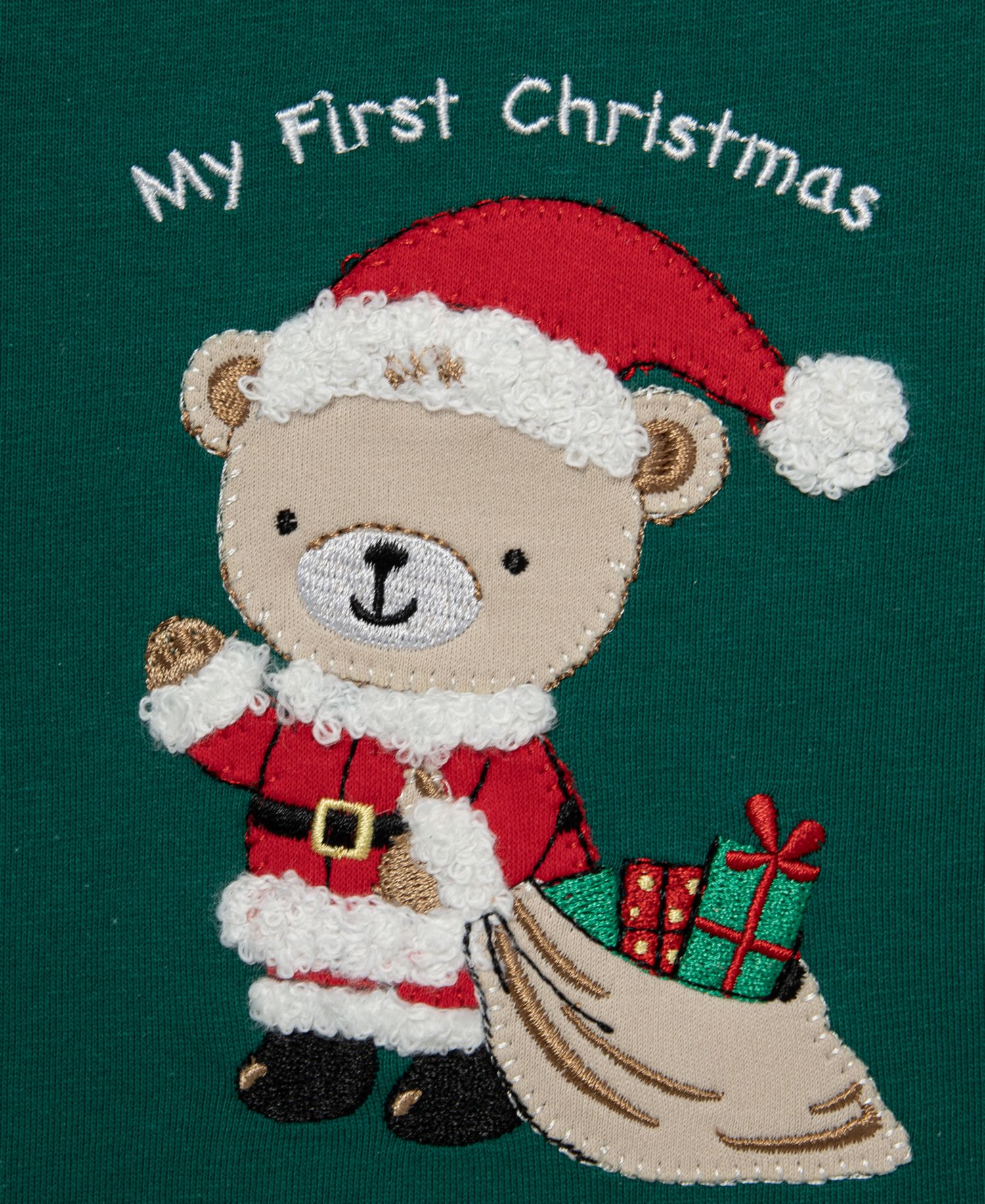 Baby Boys' Santa Bear Top, Joggers and Hat, 3-Piece Set