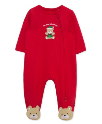 Baby Boys' Holiday Bear Graphic Footed Coveralls