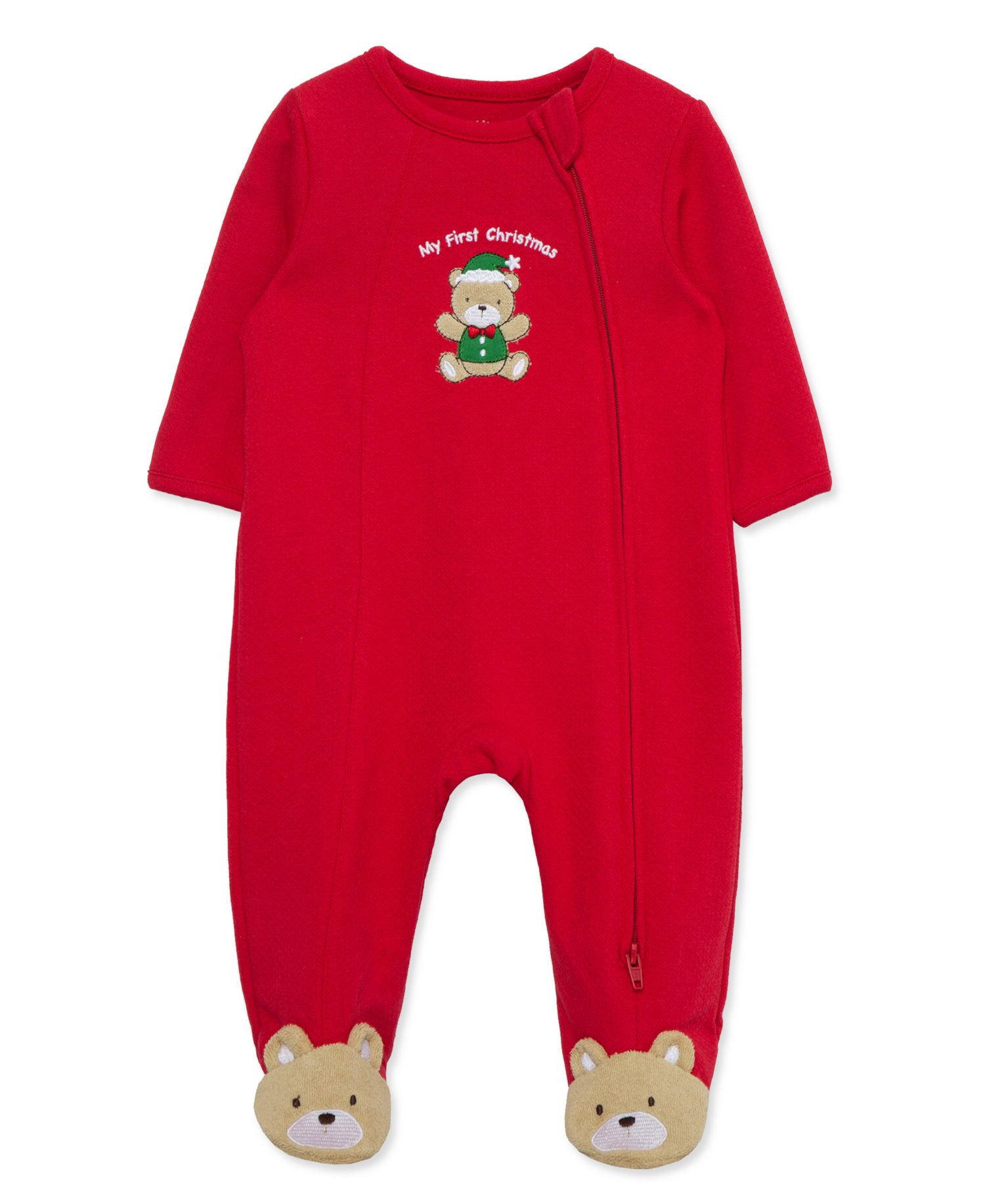 Baby Boys' Holiday Bear Graphic Footed Coveralls
