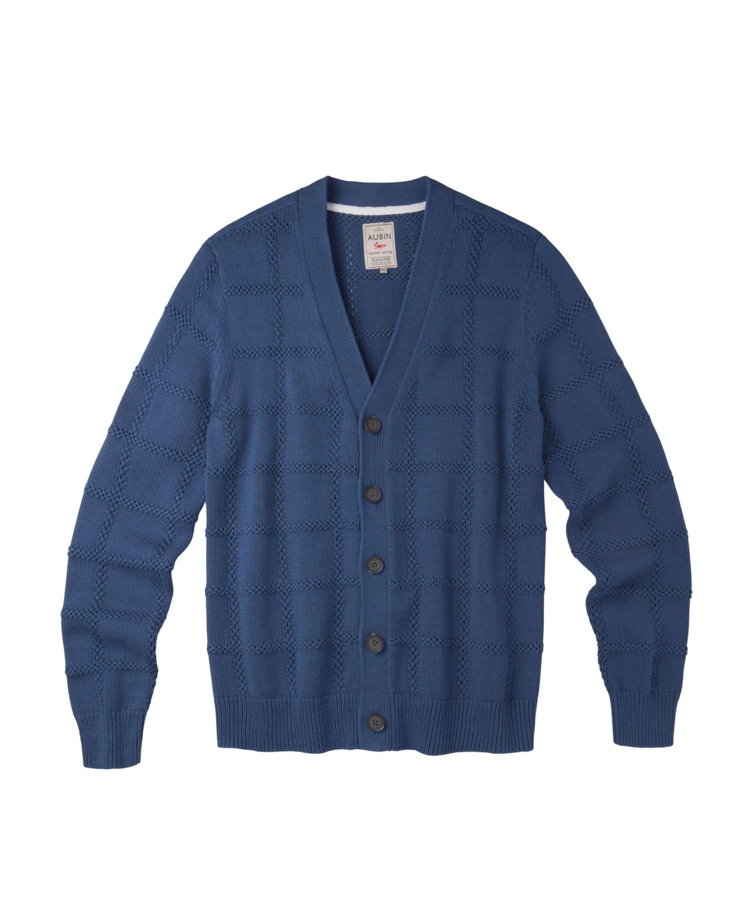 Men's Rainham Checked V-Neck Regular-Fit Cardigan