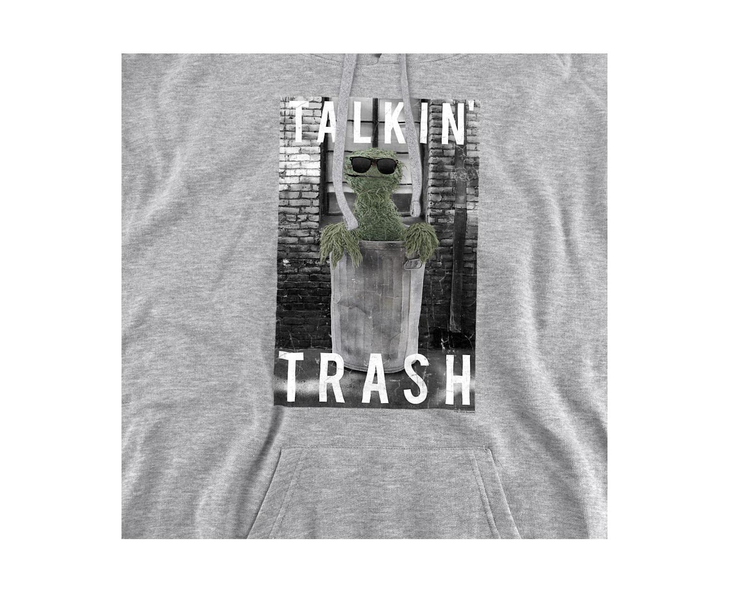 Men's Talkin Trash Pull-Over Graphic Kangaroo Pocket Hoodie