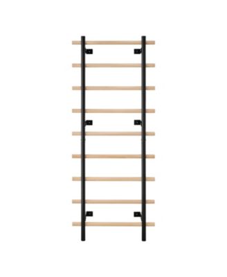 9 Level Swedish Ladder Wall Gym with Suspension Trainer