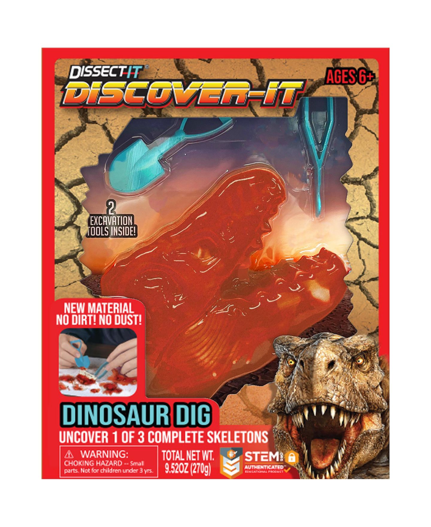 Детские игрушки Dissect-It Dino Dig Excavation Kit, Ages 12+ — фото 3