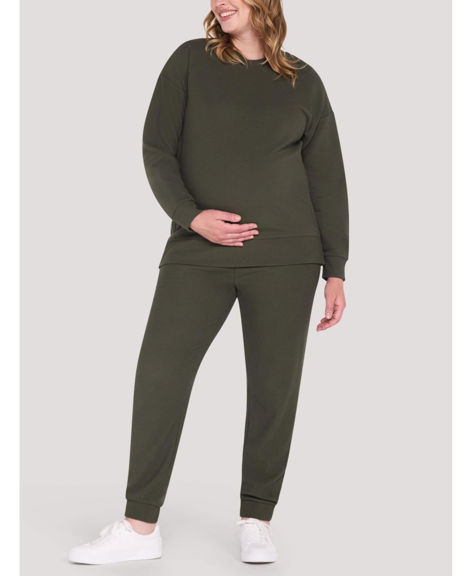 Relaxed-Fit Long-Sleeve Side-Zip Crewneck Tunic
