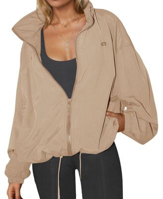Women's Water-Resistant Lightweight Hooded Windbreaker