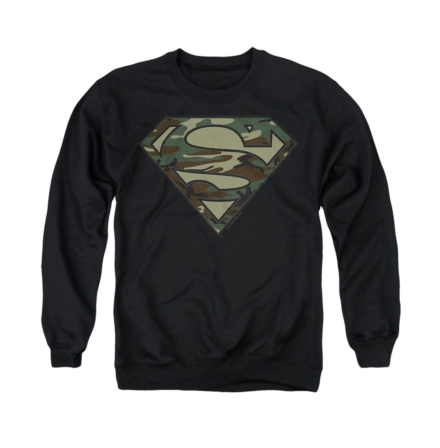 Мужские толстовки Superman Camo Logo, цвет: Чёрный — фото 1