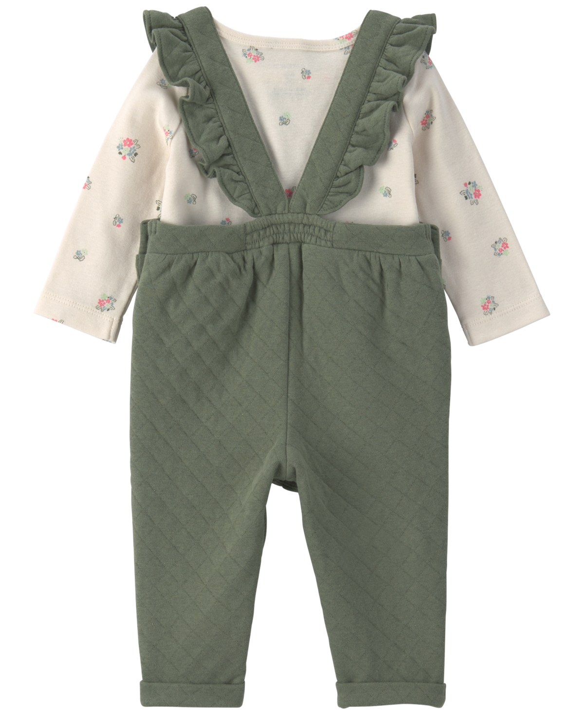 Carter's Baby Girls' Printed T-Shirt and Quilted Overall, 2-Piece Set