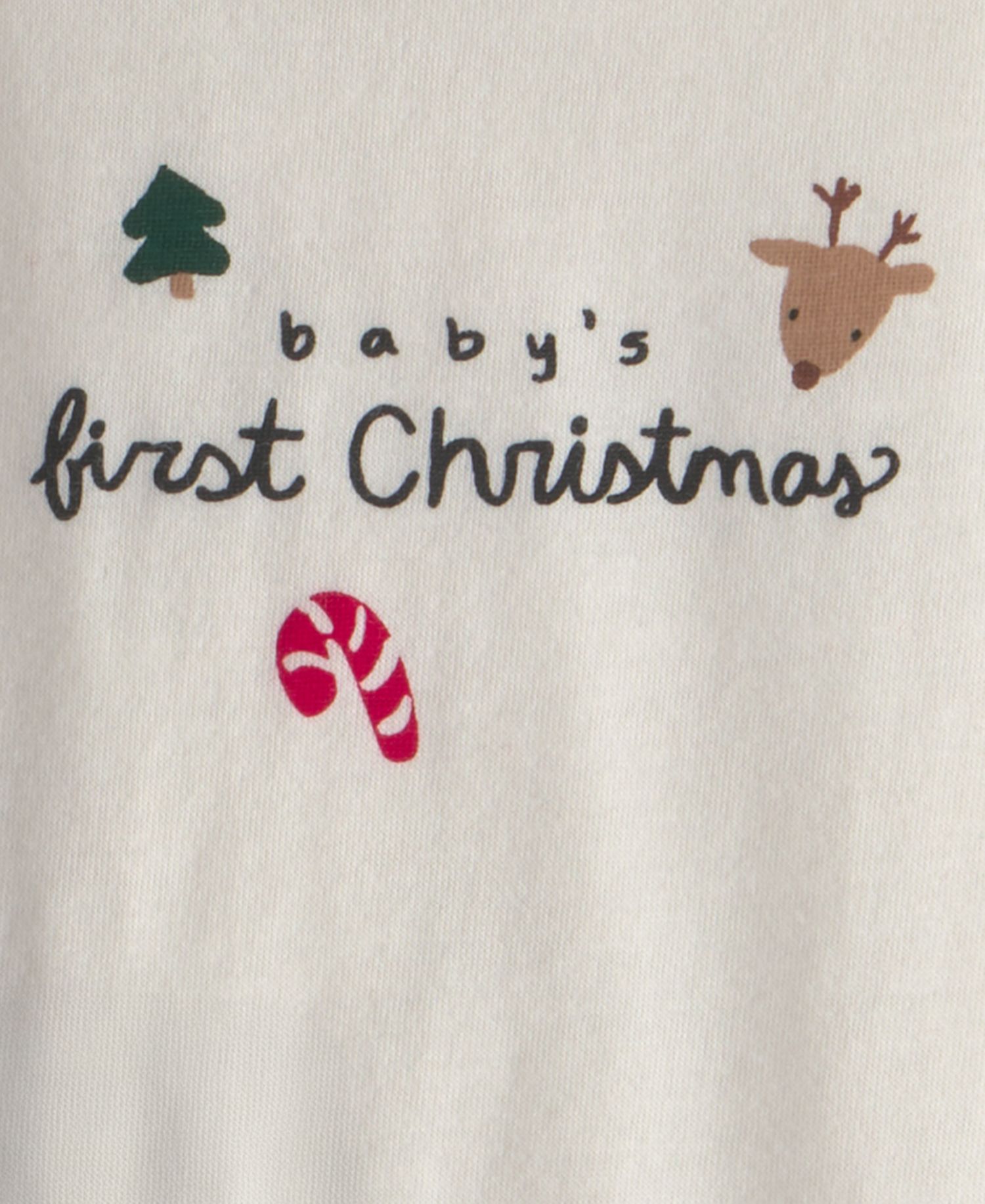 Baby Boys' or Baby Girls' Baby's First Christmas Graphic Bodysuit and Pants, 2-Piece Set
