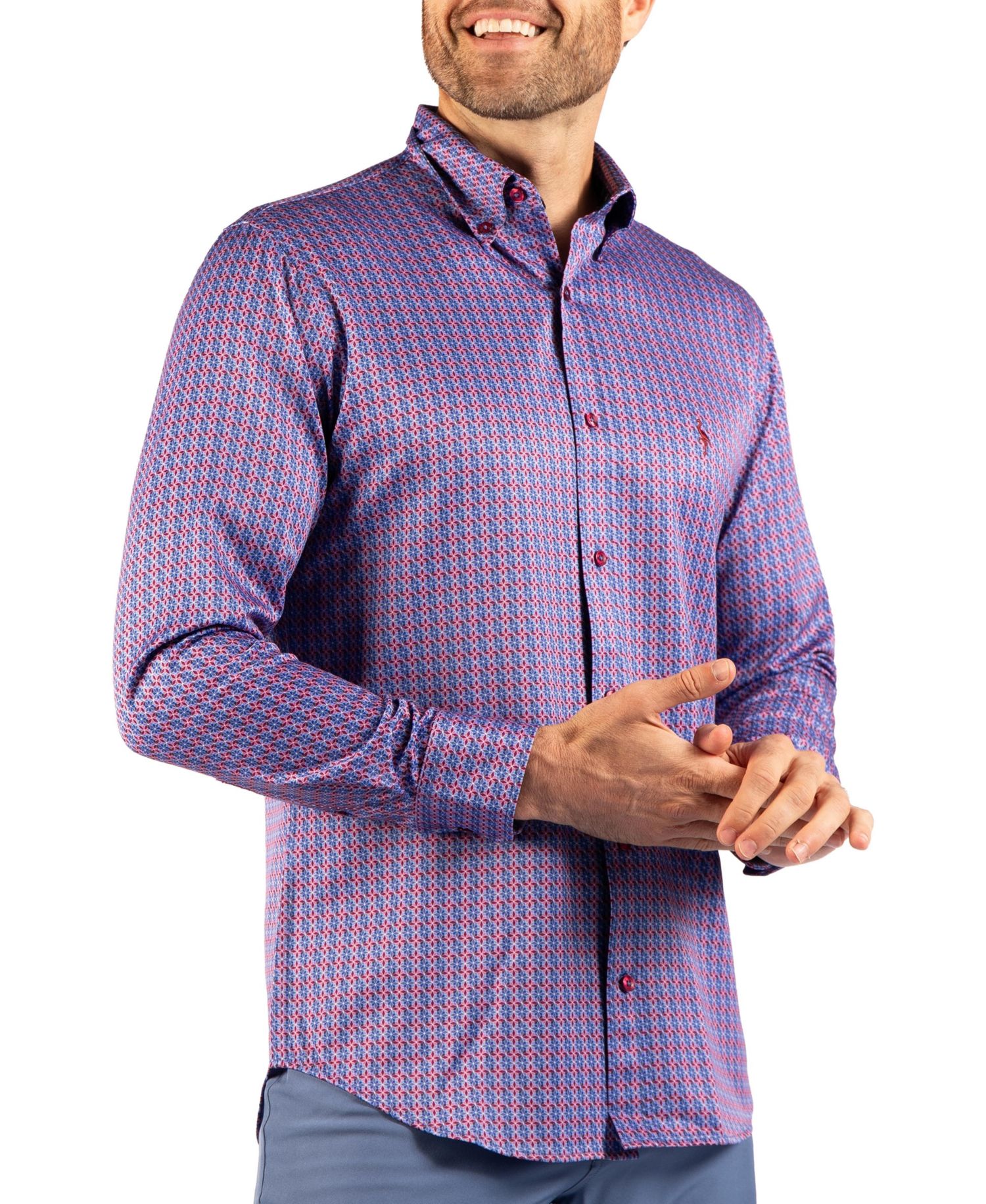 Men's Geo Windmill Printed Performance Shirt