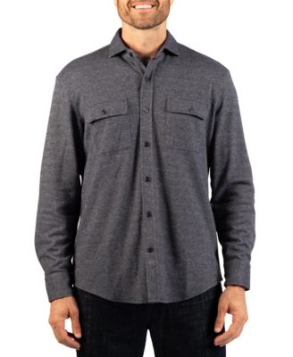 Men's Melange Twill Sweater Shirt