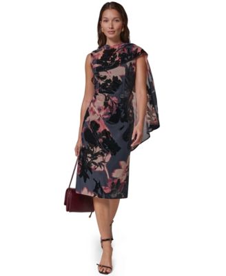 Women's Floral Sheath Sleeveless Dress