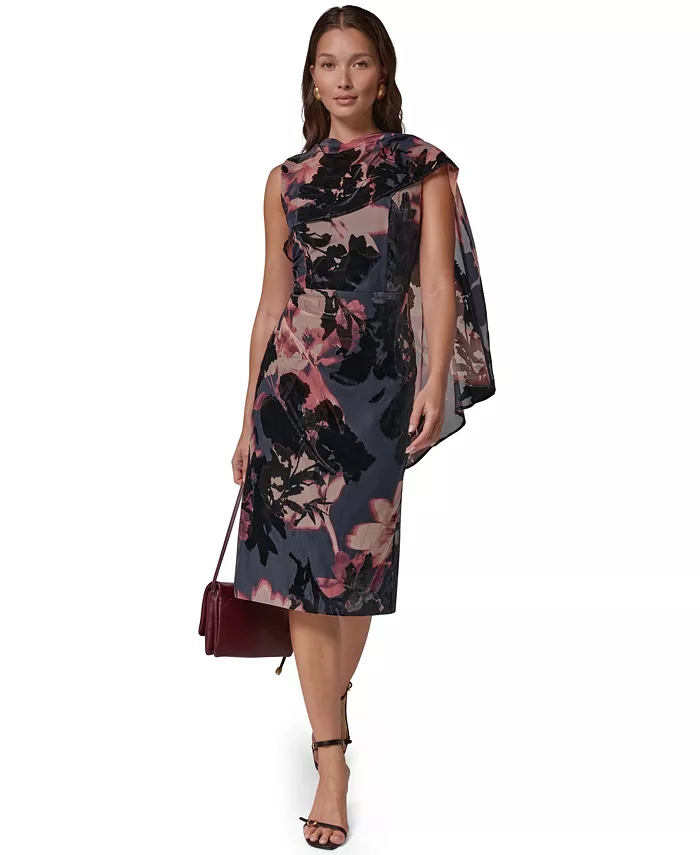 Women's Floral Sheath Sleeveless Dress