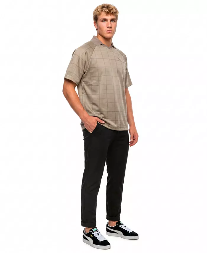 Men's Elevated Tartan Regular-Fit Polo Shirt - thumbnail 5