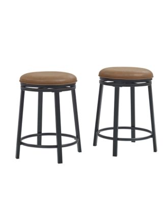 360degree(s) Swivel Bar Stools Set of 2 with Upholstered Seat