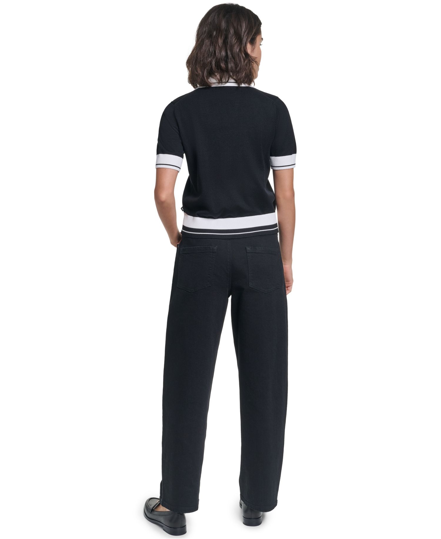 Women's Short-Sleeve Collared Sweater