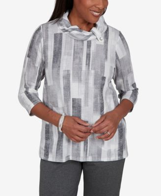 Petite Cowl Neck 3/4-Sleeve Tunic