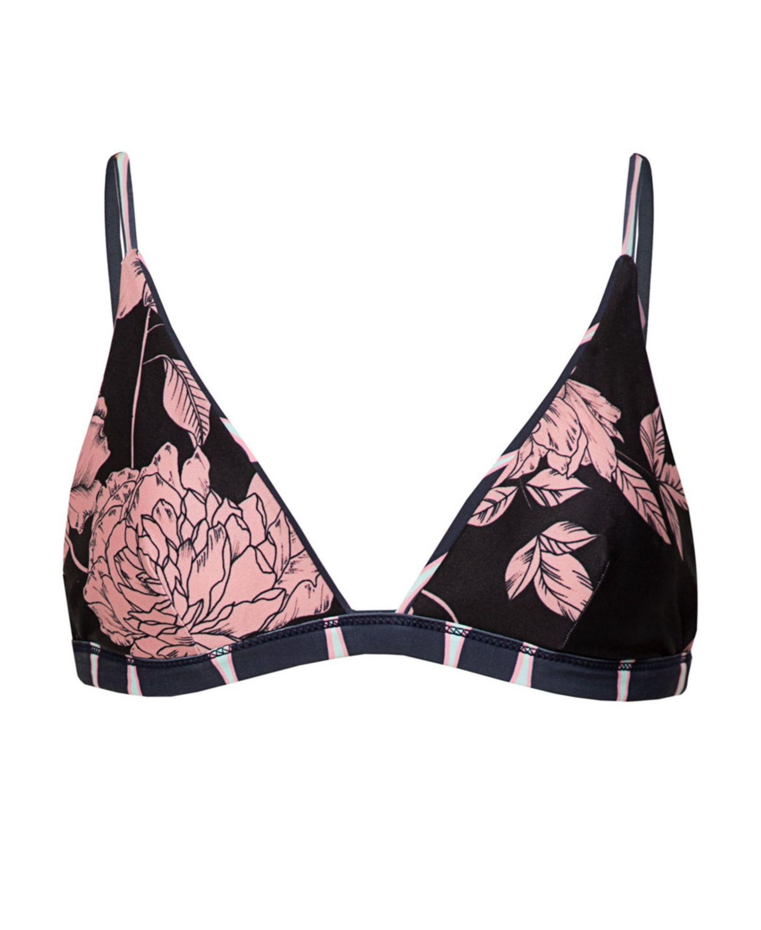 Women's Radiant Diamond Ivy Reversible Adjustable-Strap Triangle Bikini Top