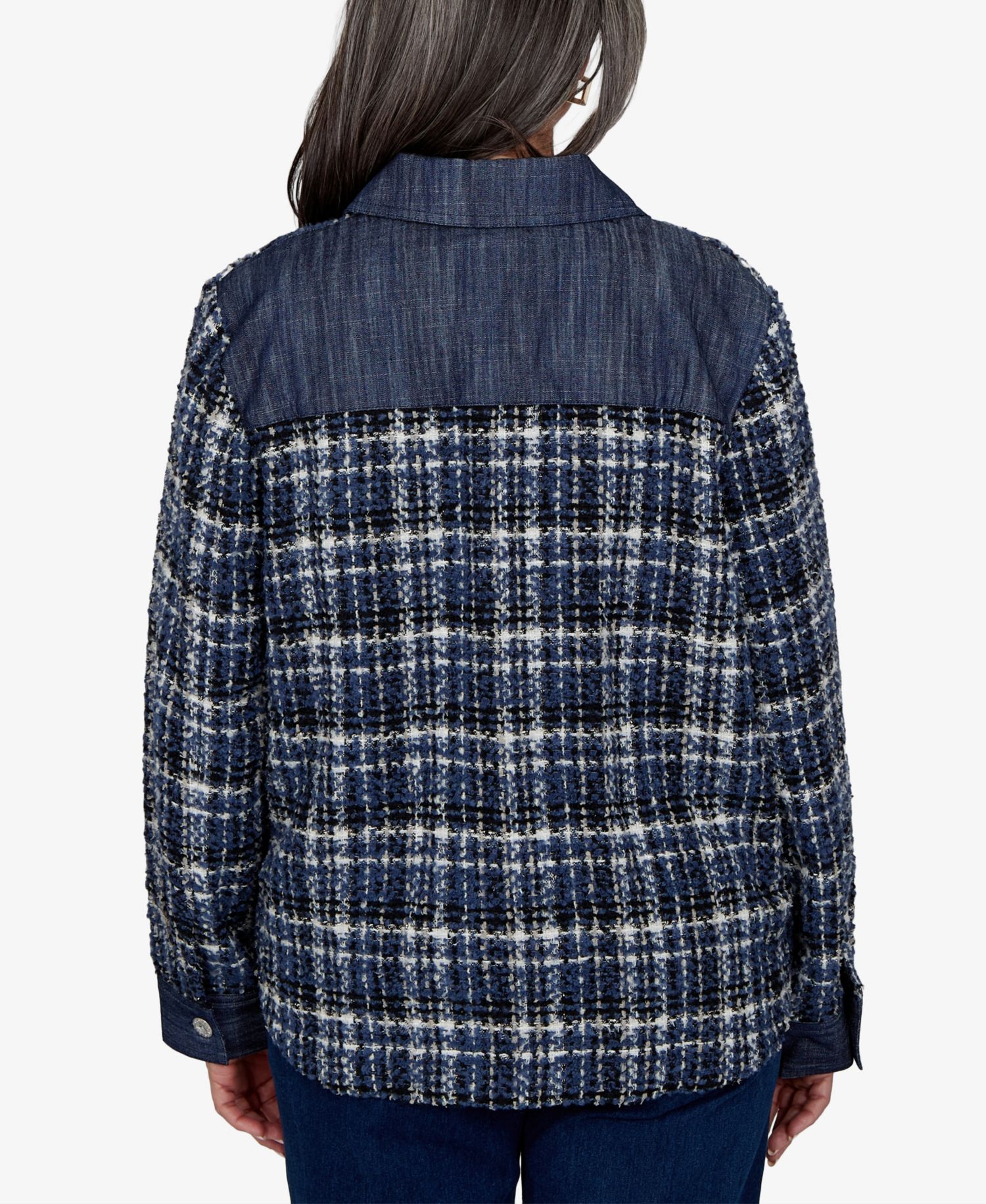 Women's Plaid Shirt Jacket
