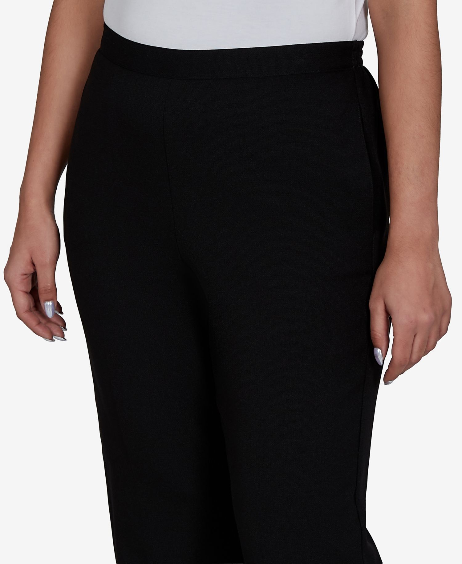 Women's Pull-On Mid-Rise Straight Dress Pants