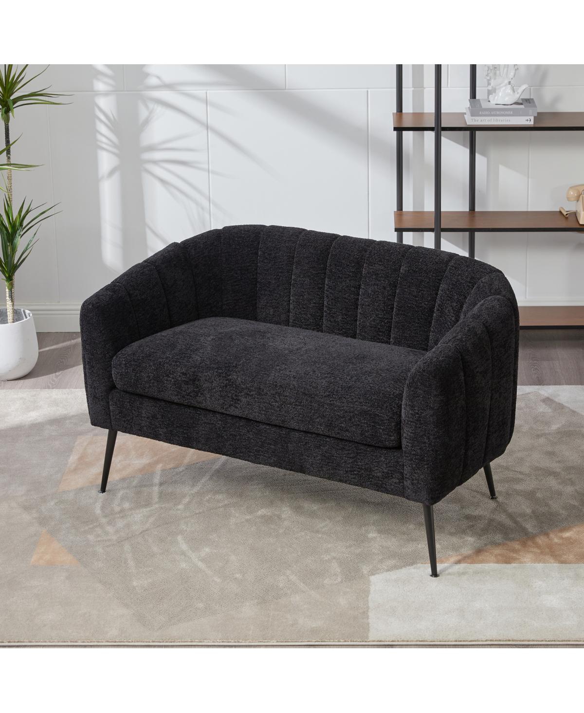 Streamdale Furniture Upholstered Chenille Mini Loveseat Accent Couch