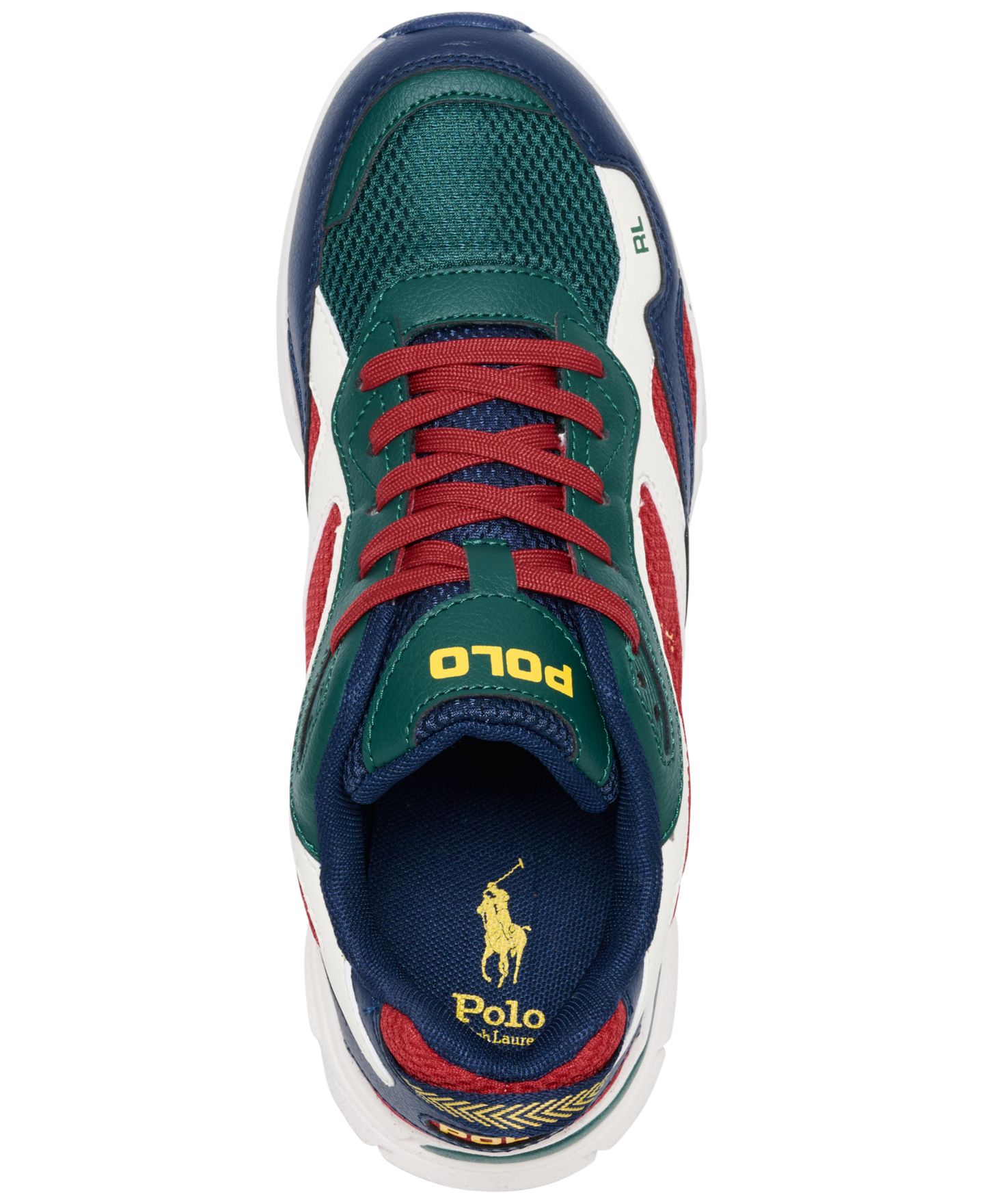 Детские кроссовки Polo Ralph Lauren Big Kids' Trackster 275 Lifestyle, цвет: Красный / Разноцветный — фото 5